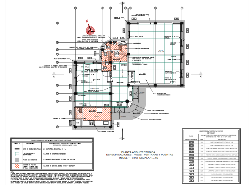 Planta arquitectónica de un proyecto de ingeniería integral